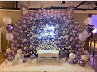 東京 フラスタ バルーンスタンド花 生誕祭連結スタンド花のお届け